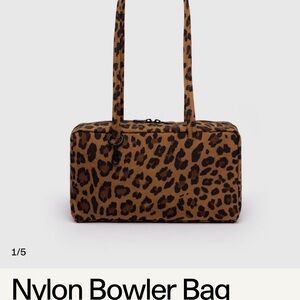 BAGGU Leopard Print Shoulder Bag